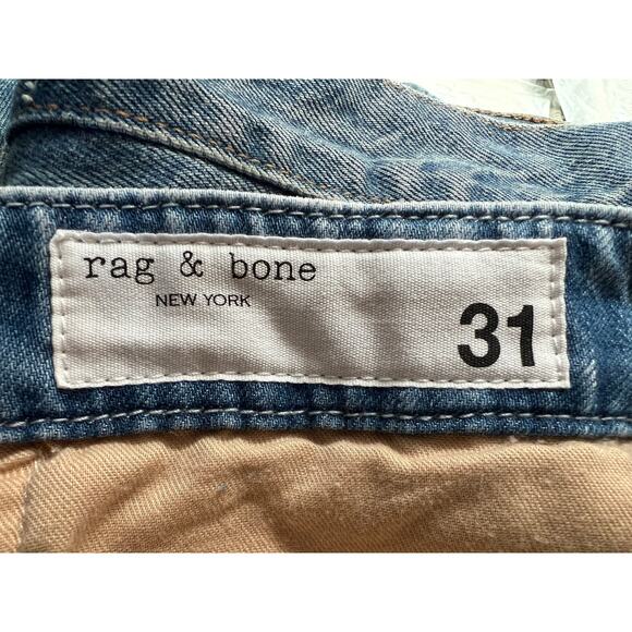 RAG & BONE WMNS 31 FEATHERWEIGHT ARIANNA CROPPED PALAZZO BLUE WIDE LEG JEANS NEW - Picture 4 of 13